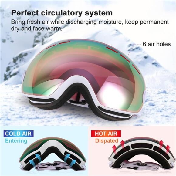 Women\'s Snowboard Ski Goggles Anti Fog OTG Winter Snow Goggles Detachable Lens main image 5